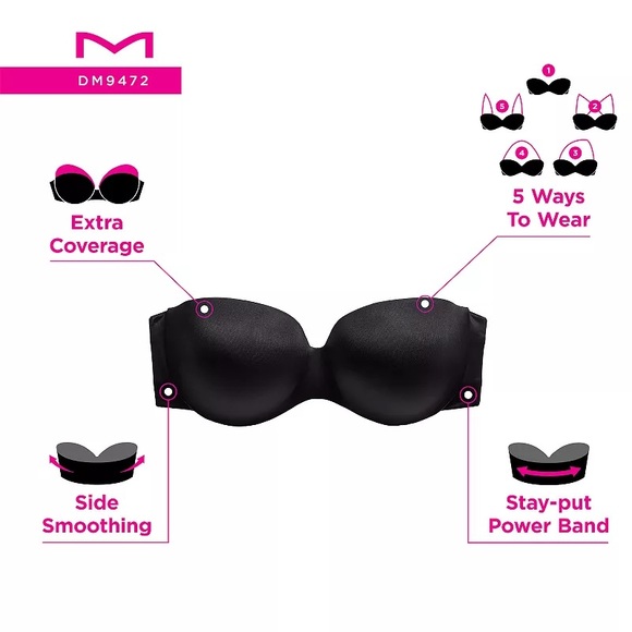 Maidenform 34C Strapless Bra with attachable straps - Picture 5 of 16
